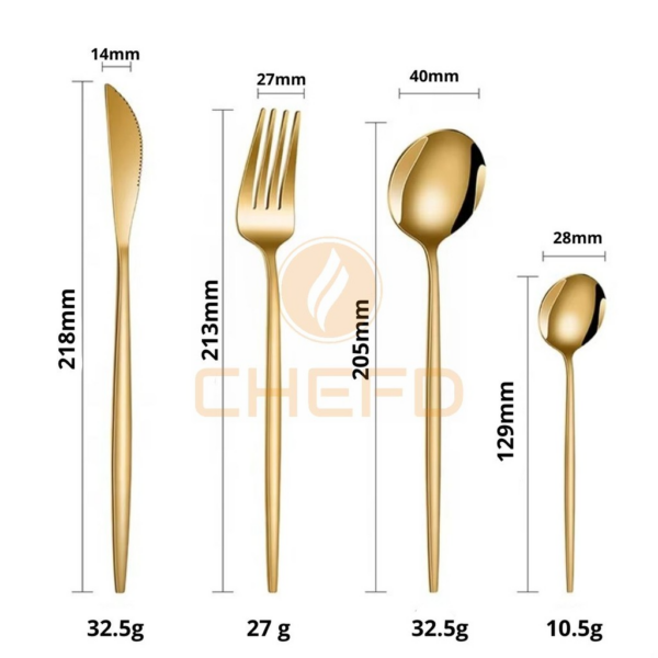 Faqueiro Inox 24 Peças Completo p/ 6 Pessoas – Jogo Talheres Jantar Mesa Posta Design Moderno Brilho Espelhado